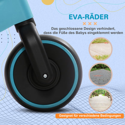 AIYAPLAY Laufrad für Kinder 1,5-3 Jahre, Leichtbau: nur 3,5 kg, höhenverstellbarer Sitz, Metallrahmen, Blau