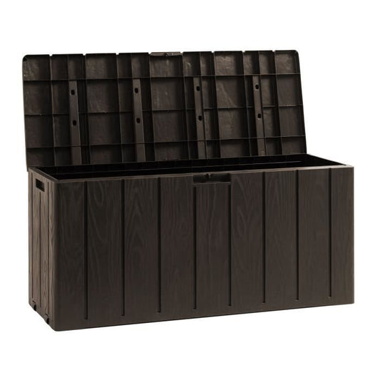 BRAVO garden chest - Resin - Toomax - Brown - Capacity 270L - 117.5 x 45 x 56 cm