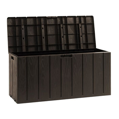 BRAVO garden chest - Resin - Toomax - Brown - Capacity 270L - 117.5 x 45 x 56 cm
