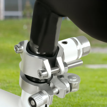 PawHut Hundeleine fürs Fahrrad, elastisk Seil, Stahlrohr, 124 cm, Schwarz