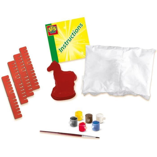 Casting and painting - Horse - SES CREATIVE - Latex mold, drying rack, plaster, paint and brush included