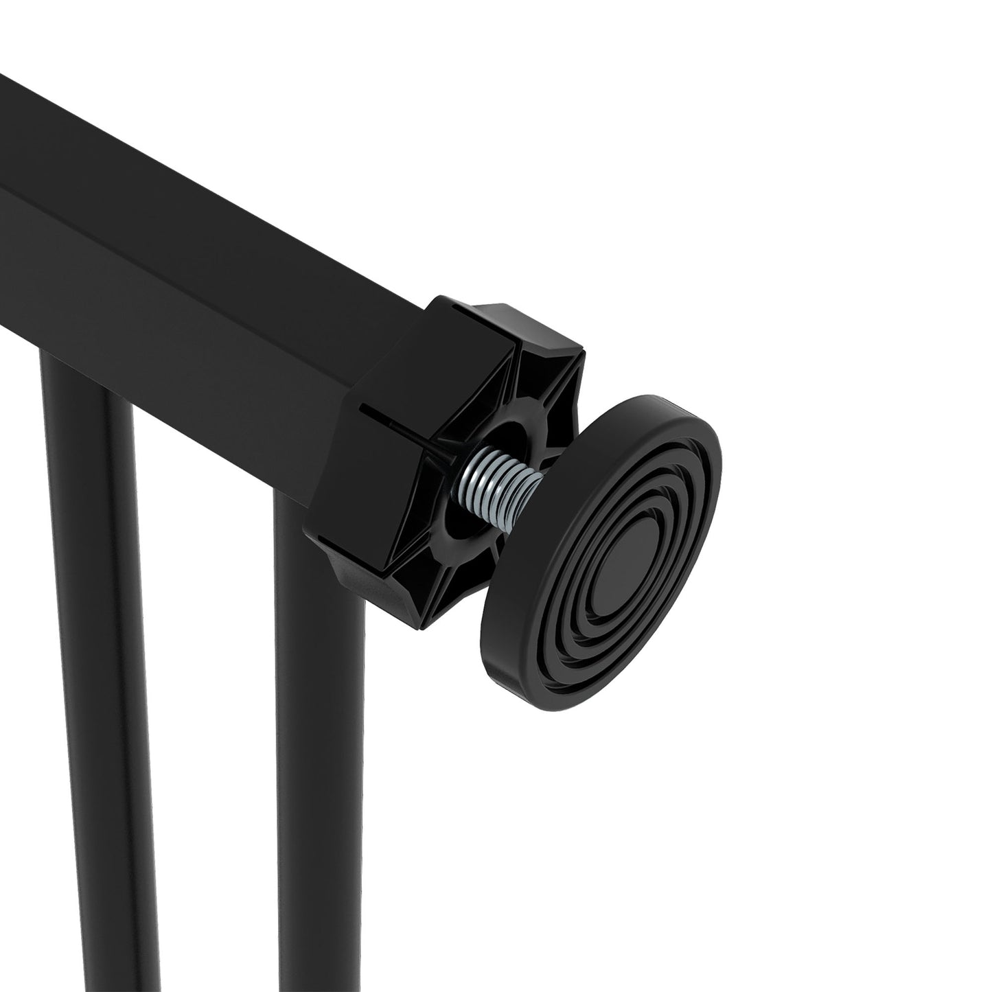 PawHut Türschutzgitter für Hunde, Absperrgitter, Schutzgitter für Haustiere, Metall, Kunststoff, 74-87 cm, Schwarz