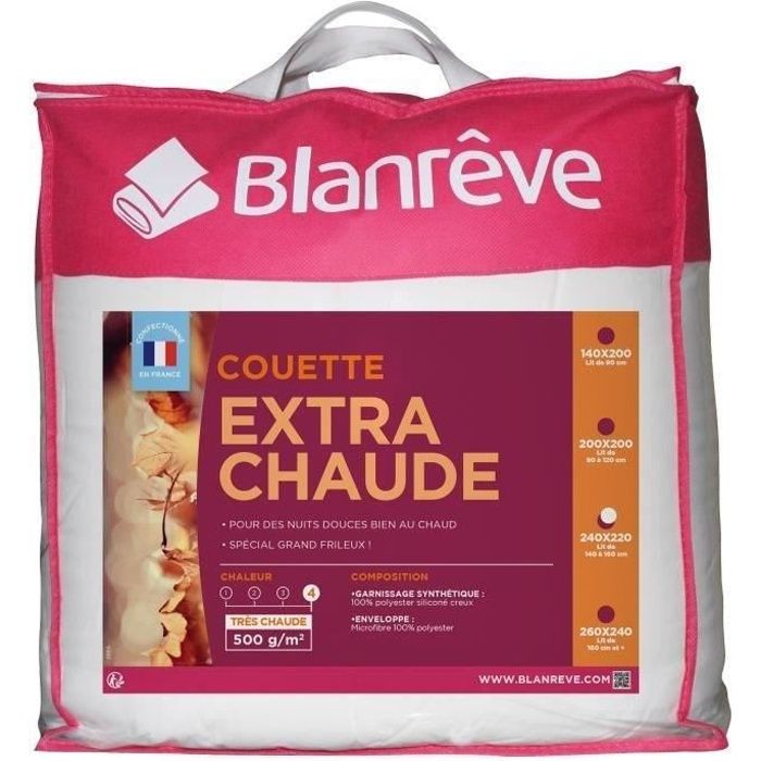 Blanreve extra hot duvet in microfiber - 220 x 240 cm - White