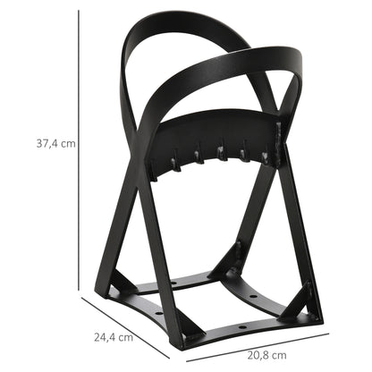 Outsunny Manueller Holzspalter aus Karbonstahl Brennholzspalter schnelles Brennholzspaltwerkzeug leicht zu bedienen für Campen Outdoor Schwarz 24,4 x 20,8 x 37,4 cm