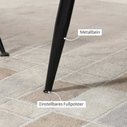 HOMCOM 2-Sitzer-Sofa, Doppelsofa, Zweisitzer Loungesessel im Modern-Design, bis 160 kg belastbar, 132 x 66 x 80 cm, Grau