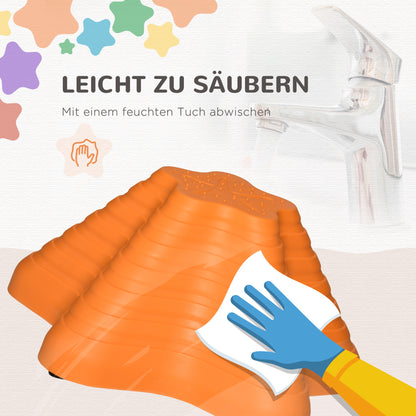 Outsunny Balance-Steine, Trittsteine, 11 Stück, stapelbar, rutschfest, robust, für innen und außen, belastbar bis 80 kg