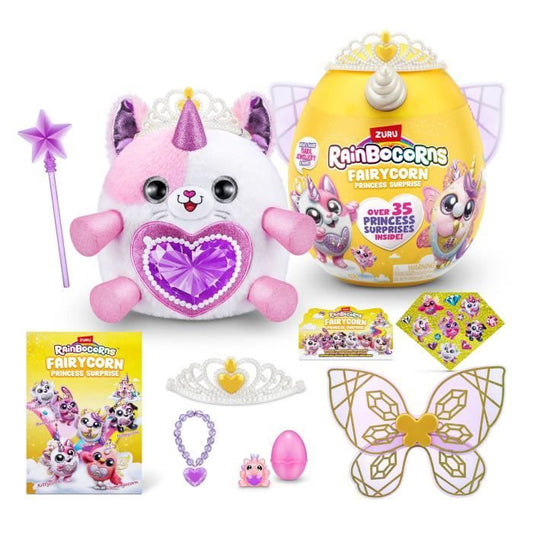 Interactive Plush Toys - ZURU - Fairycorn Princess S6 - 6 fairy princesses to collect with more than 35 surprises