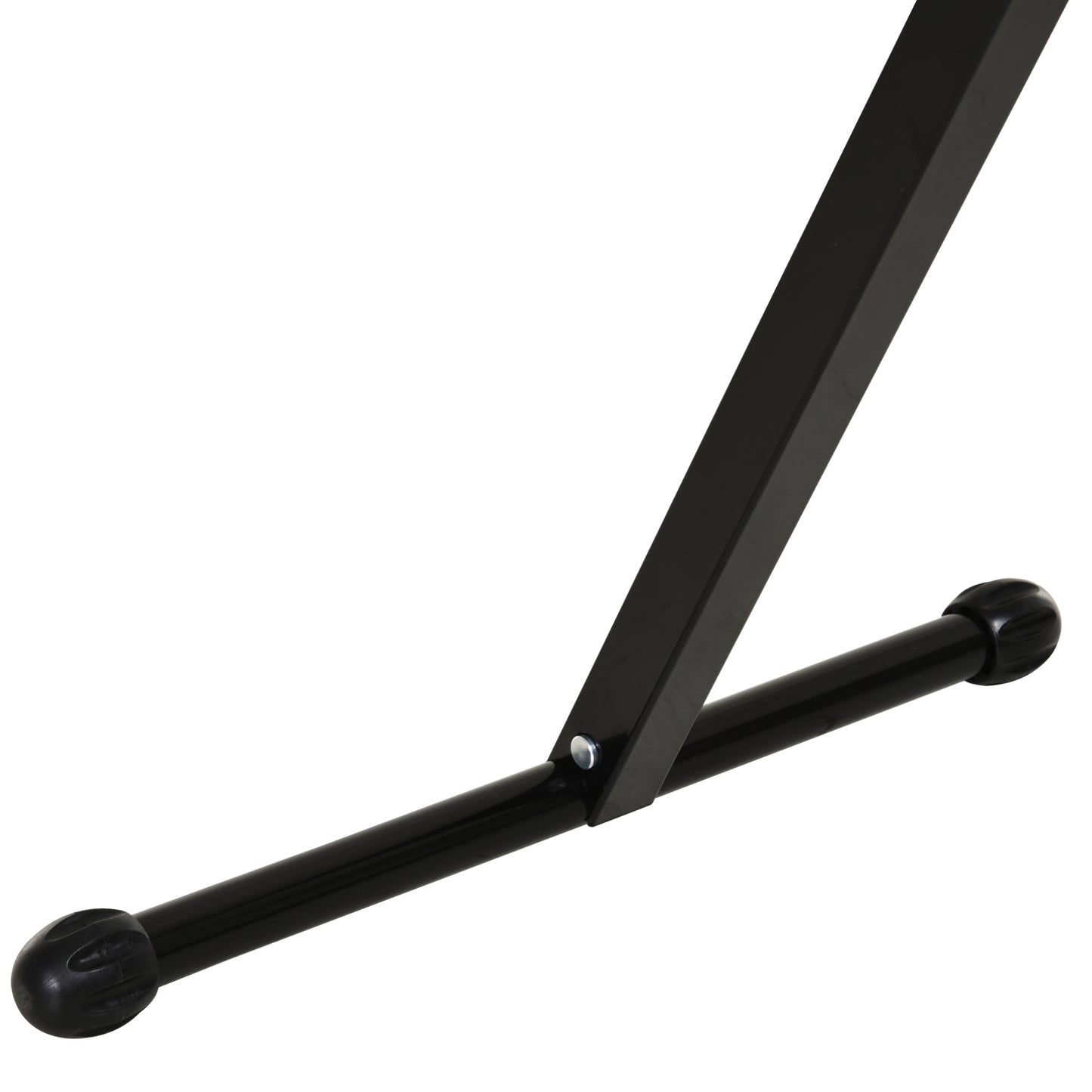 HOMCOM Rollenbock, Rollenauflage, Höhenverstellbares Arbeitsbock, Rollenständer, Hiflsbock, Stützbock, bis 90 kg, Metall, Schwarz, 44 x 50 x 68-110 cm