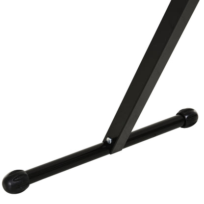 HOMCOM Rollenbock, Rollenauflage, Höhenverstellbares Arbeitsbock, Rollenständer, Hiflsbock, Stützbock, bis 90 kg, Metall, Schwarz, 44 x 50 x 68-110 cm