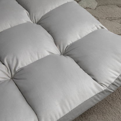 HOMCOM Bodenstuhl Faltbar Bodensessel mit Liegefunktion Verstellbarer Rückenlehne, gepolstert Relaxsessel zum Fernsehen, Lesen, Meditationsstuhl Lazy Sofa Lesesessel für Meditation Zuhause Grau