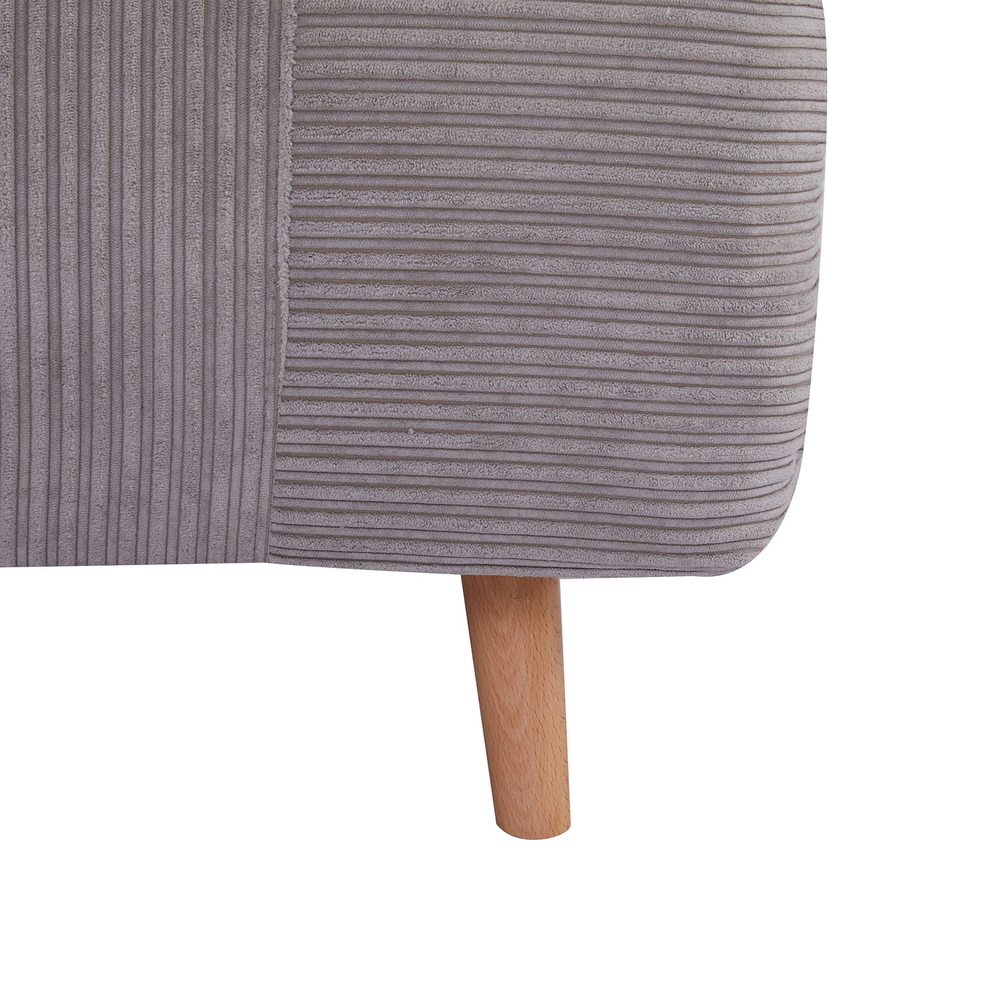 HOMCOM 2-in-1 Schlafsessel Gästebett, bis 200 kg, verstellbare Kopfstütze Cord-Optik 82 cm x 8 cm x 83 cm Grau