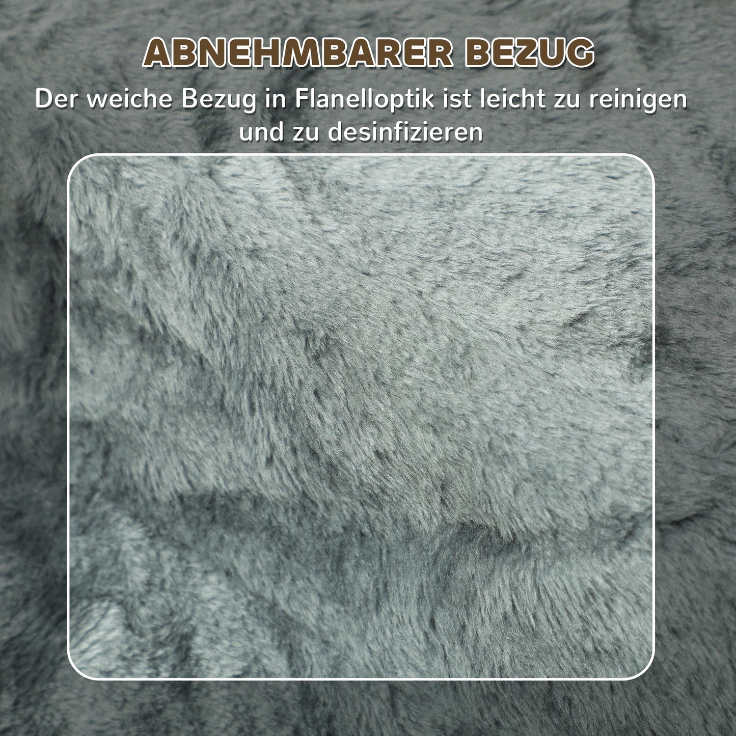 PawHut Faltbare Haustiertreppe, 3 Stufen, waschbarer Plüschbezug, Spanplatte, 46 x 35 x 35 cm, Hellgrau