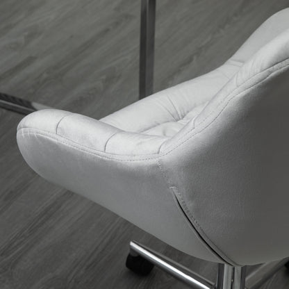 Vinsetto Bürostuhl Chefsessel Drehstuhl Computerstuhl Sitzhöhenverstellung für jüngere Benutzer und Kleines zum Lernen und Spielen Polyester Schaumstoff Metall Nylon Grau 59 x 58 x 80-90 cm