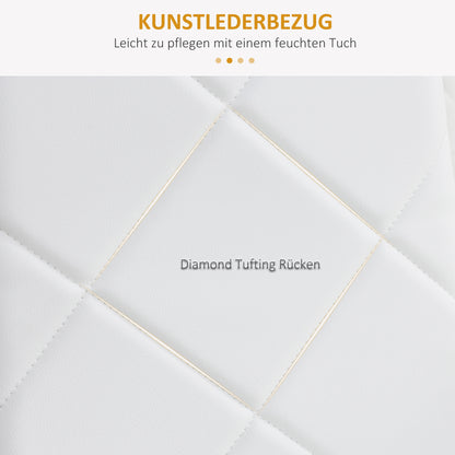 HOMCOM 4er-Set Stühle, Esszimmerstühle, Küchenstühle, 41 cm x 50 cm x 97 cm, Weiß