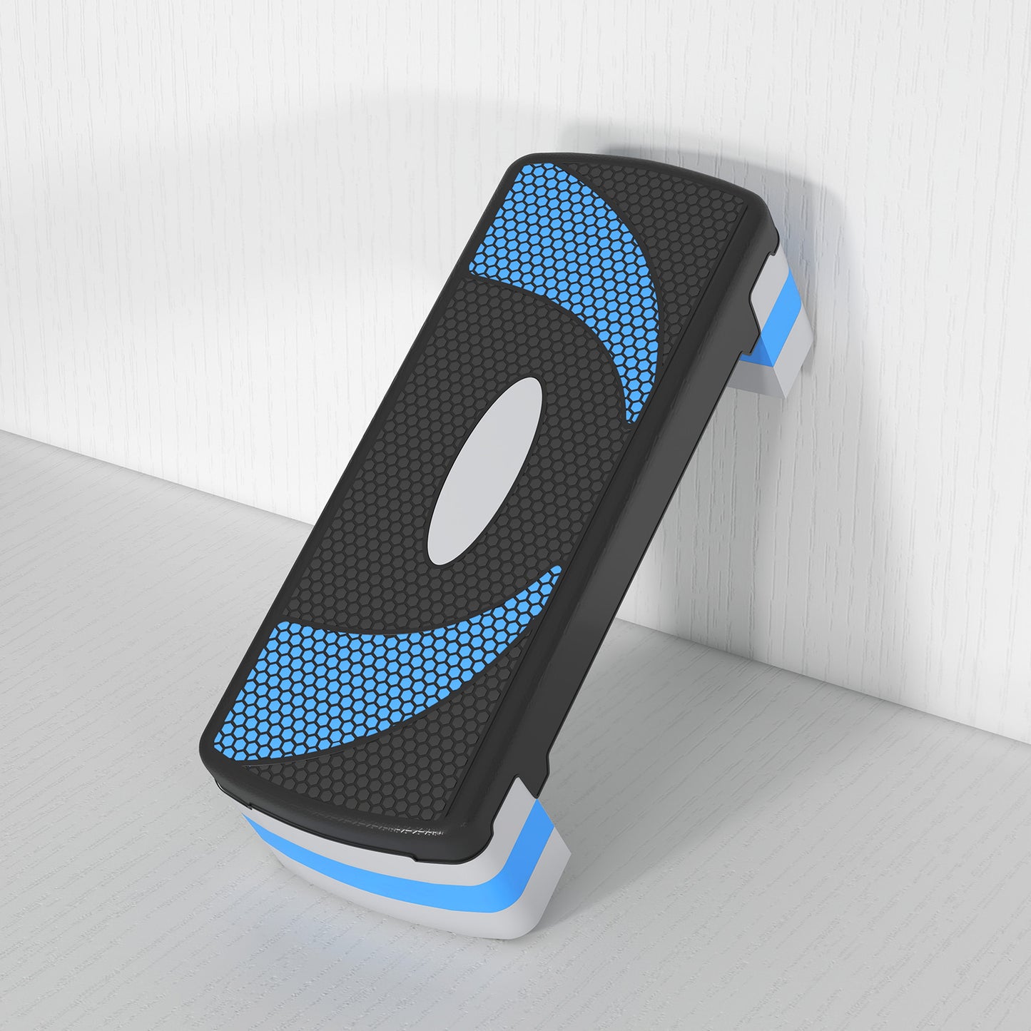 HOMCOM Aerobic-Stepper 3-stufig höhenverstellbar 80 x 31 x 20 cm Schwarz+Hellblau+Grau