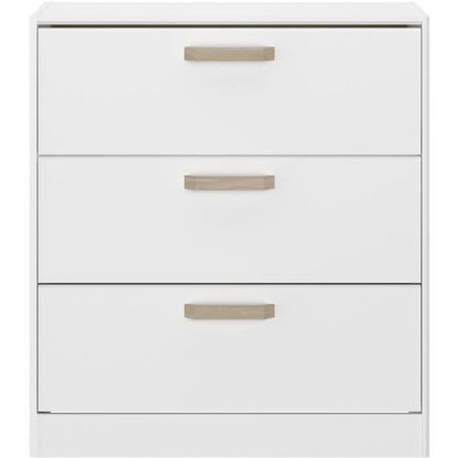 DREAM 3-drawer chest of drawers - Particle board - White decor - L79.7 x H87.8 x D43.8 cm