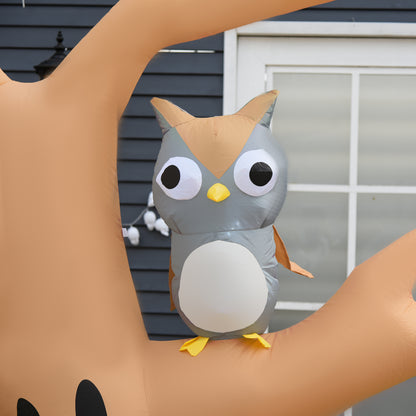 HOMCOM Halloween Aufblasbares Spukgespenst Luftfigur Aufleuchtend Deko 120/ 240 cm (Aufblasbarer Spukbaum)