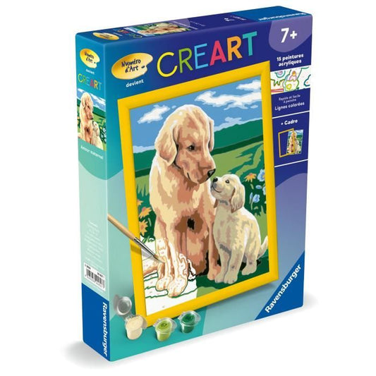 CreArt Kids 18x24cm Motherly Love, Paint by Numbers Kit, Art Number, Ages 7+, 25827, Ravensburger
