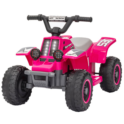 AIYAPLAY Elektrisches Quad Bike für Kinder, batteriebetrieben, fährt vorwärts und rückwärts, LED-Lichter, 18-36 Monate, Rosa