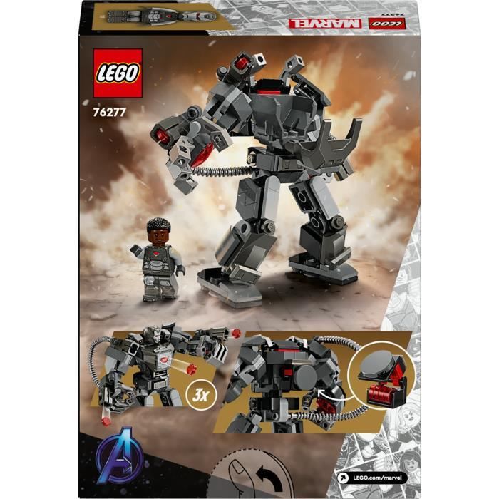 LEGO 76277 Marvel War Machine Robot Armor, Robot Toy with: 3 Shooting Cannons, MCU Character