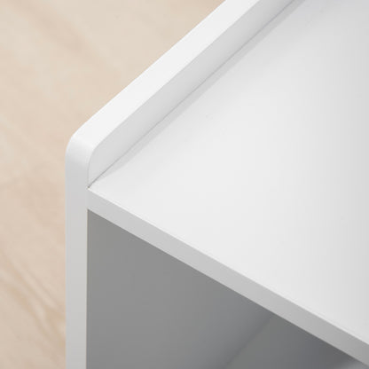 PawHut Katzenschrank mit 2 Regalen 2-in-1 Design Magnettür Weiß