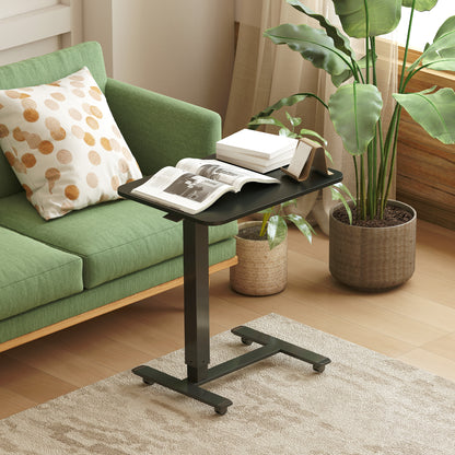 HOMCOM Stehpult Höhenverstellbar inkl. 4 Rollen C-Form 65 cm x 48 cm x 70-110 cm Schwarz