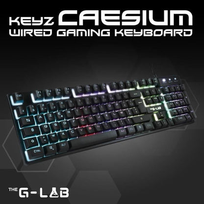 Gaming Keyboard - RGB Membrane - THE G-LAB - KEYZ-CAESIUM/FR - FR Layout - 12 shortcuts - 19 anti-ghosting keys