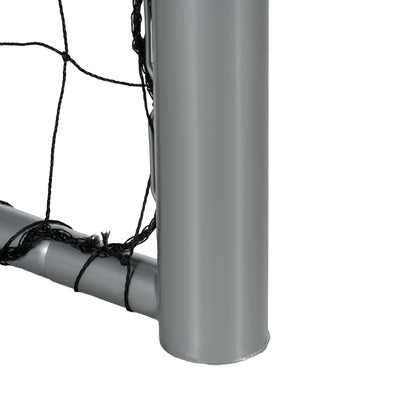SPORTNOW Fußballtor wetterfest, stabiles Metallgestell, reißfestes Netz, 160H x 240L x 85B cm, Grau