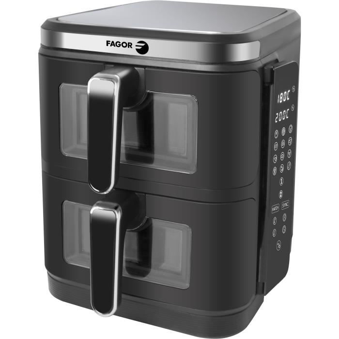 FAGOR oil-free fryer - Airfryer FGD11 - Capacity 11L - Double tanks 5.5 L - 12 cooking programs - 2800W
