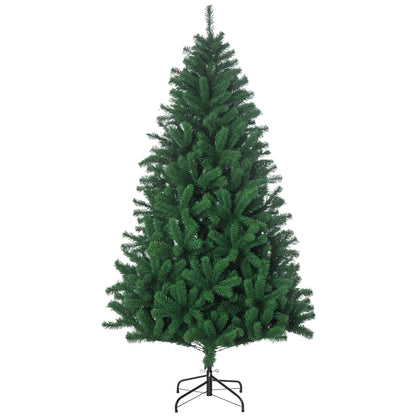 HOMCOM Künstlicher Weihnachtsbaum 180 cm künstlich Tannenbaum mit 1000 Spitzen Christbaum Weihnachtsdeko inkl. Metallständer für drinnen