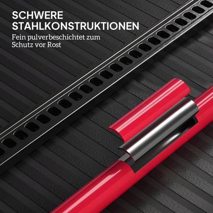 HOMCOM Farm Jack Wagenheber 135 cm 3000 kg Tragkraft Offroad Stockwinde aus Stahl Rot+Schwarz