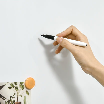 HOMCOM Whiteboard Magnettafel, leicht abwischbar, mit 4 Markern, 10 Magneten, 1 Radierer, 60 x 1,8 x 45cm