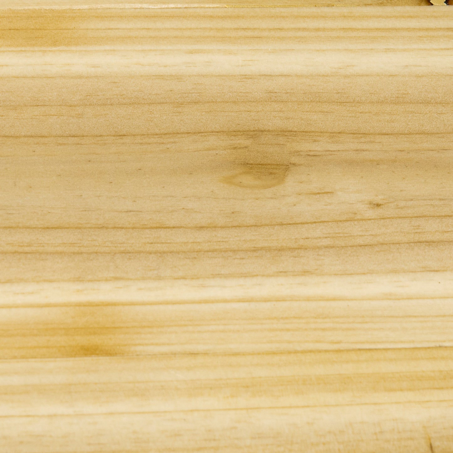 Outsunny Pflanzenständer mit 4 Regalen, Massivholz, wetterbeständig, 46 cm x 25 cm x 91 cm, Schwarz + Natur