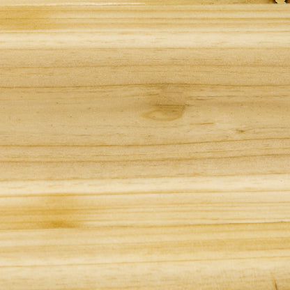 Outsunny Pflanzenständer mit 4 Regalen, Massivholz, wetterbeständig, 46 cm x 25 cm x 91 cm, Schwarz + Natur