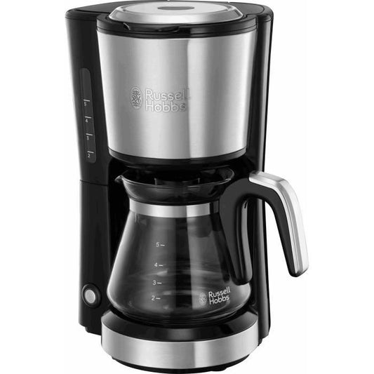 Russell HOBBS 24210-56 CAFETIERE filter 625ml compact home, fast coffee in 7 minutes, spoon pod, warm support - brushed stainless steel