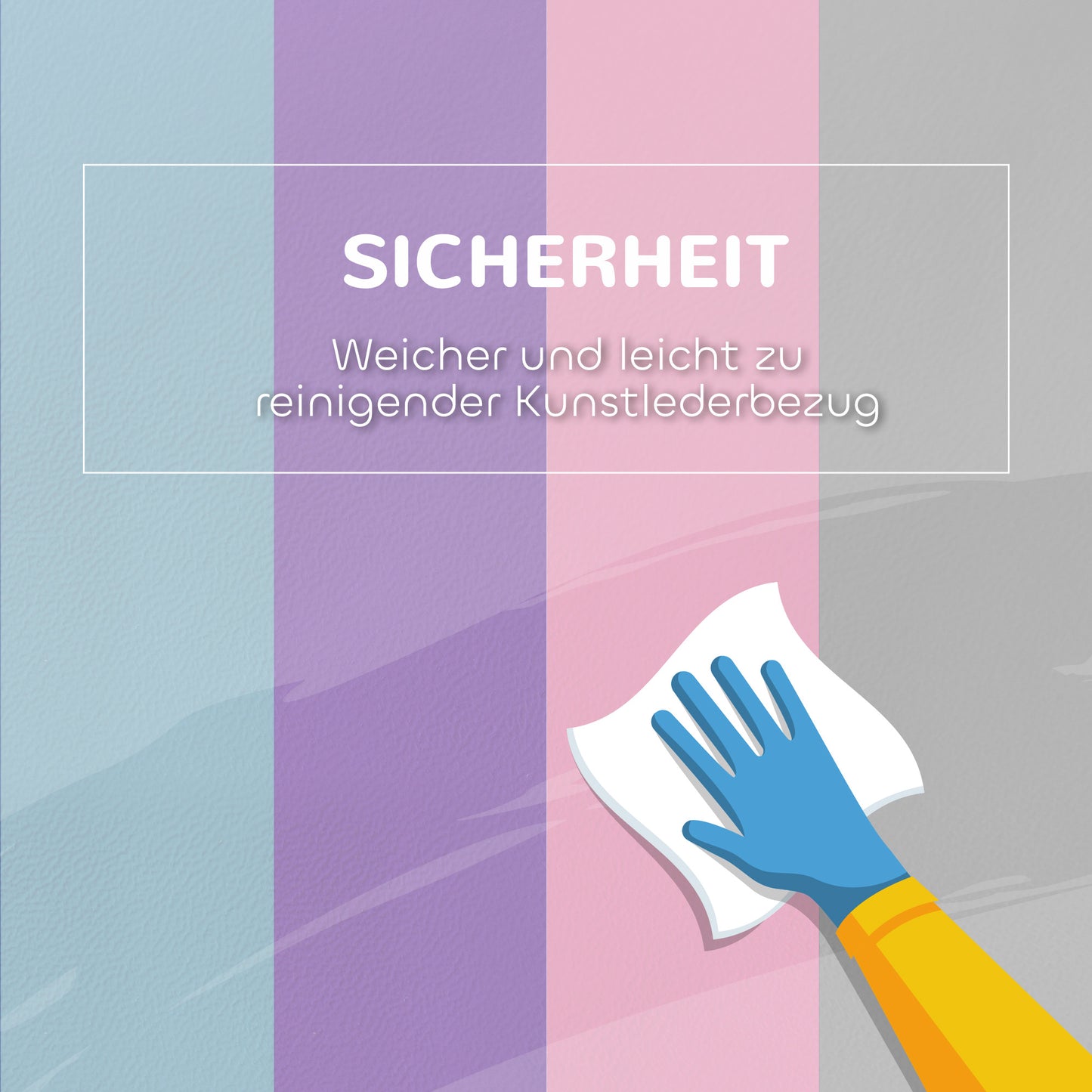 HOMCOM Softbausteine, 5er-Set Schaumstoff-Bausteine für Kinder im Alter von 1-3 Jahren, Kunstleder, Mehrfarbig