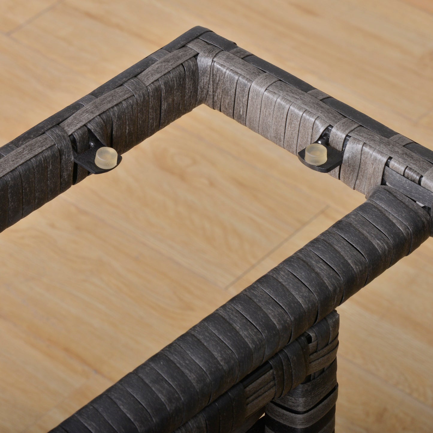 Outsunny Gartenmöbel-Set från PE-Rattan, för 5 personer, Rattan-Lounge-Set, abnehmbare Polster, Grau + Braun