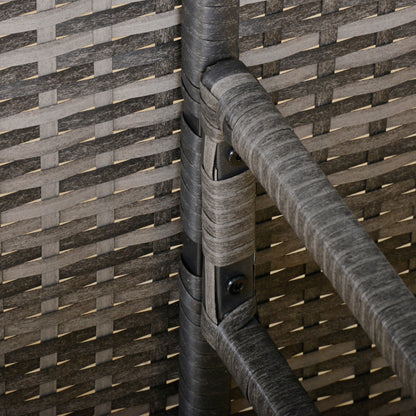 Outsunny Gartenmöbel-Set från PE-Rattan, för 5 personer, Rattan-Lounge-Set, abnehmbare Polster, Grau + Braun