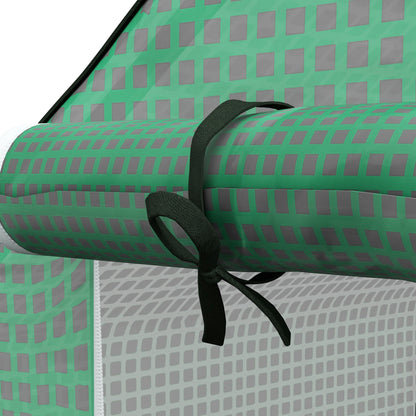 Outsunny Gewächshaus-Folie, Ersatzplane, wasserdicht, aufrollabare Fenster & Tür, 140 x 143 x 190 cm, Grün