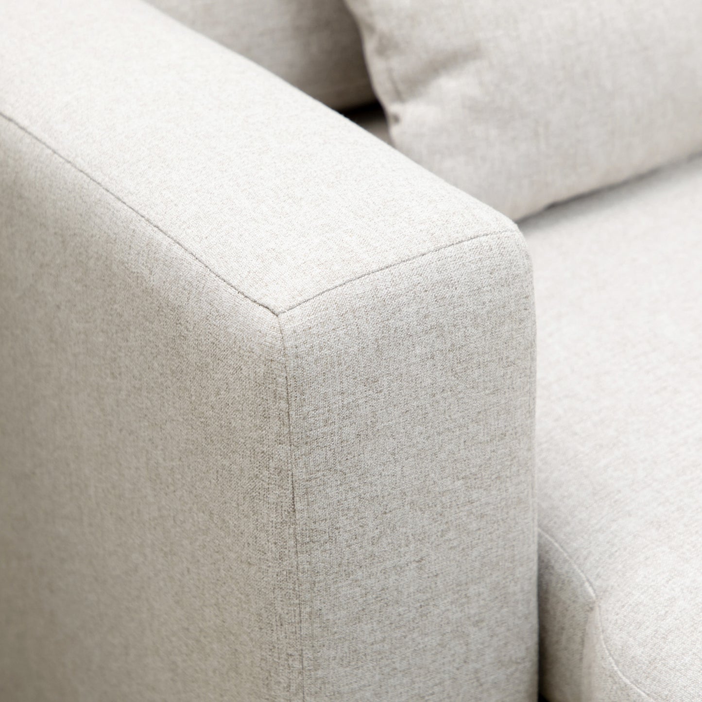 HOMCOM Ecksofa mit Bettfunktion, Eckcouch inklusive 2er-Sitz Sofa, Einzelbett, L-Form mit Stauraum, 2 Kissen Cremeweiß