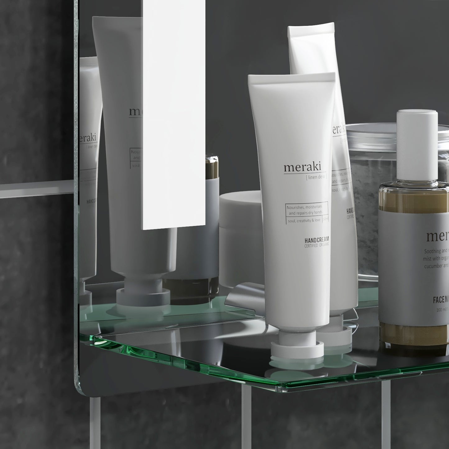 kleankin Badezimmerspiegel mit LED-Beleuchtung, elegant und hochwertig, Glas, Aluminium, Kunststoff, 50L x 12B x 70H cm