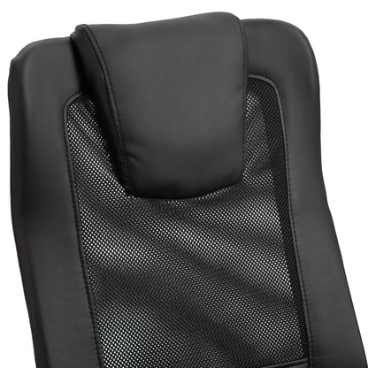 Vinsetto Bürostuhl Drehstuhl höhenverstellbar Chefsessel Schreibtischstuhl ergonomisk PU schwarz 66 x 73 x 108-118 cm