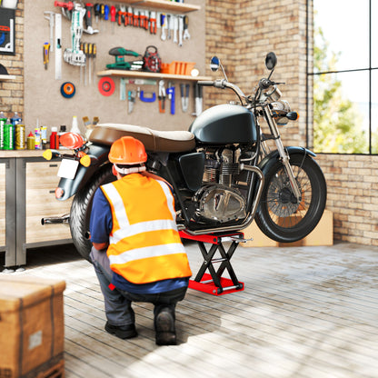 DURHAND Motorradheber 500 kg Belastbar Motorradhebebühne 100-370 mm Höhenverstellbar