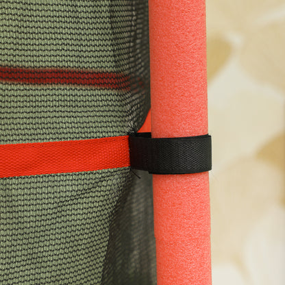 HOMCOM Trampolin für Kinder, Ø163 cm, mit Sicherheitsnetz, für drinnen und draußen, Belastung bis 50 kg, Stahl, Kunststoff, Rot