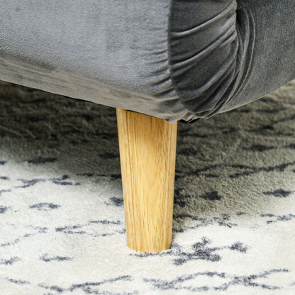 HOMCOM 2-in-1 Sessel, Relaxsessel, Gästebett, bis 150 kg, 72 cm x 78 cm x 79 cm, Grau