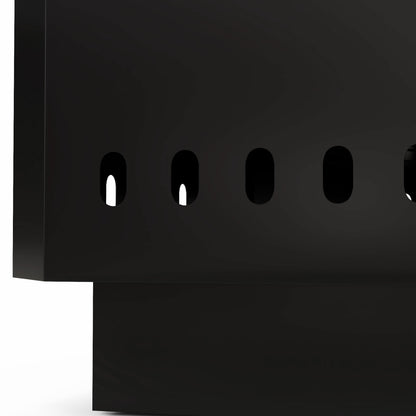 Outsunny Feuerschale Feuerstelle, inkl. Schürhaken, 48 x 48 x 41 cm, Schwarz