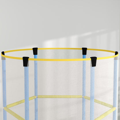 AIYAPLAY Kindertrampolin, Sicherheitsnetz, rutschfeste Beine, Reißverschlusseingang, Bunt