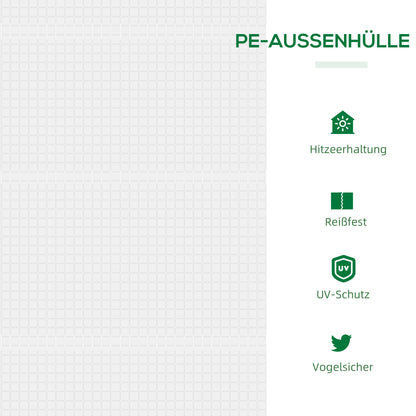 Outsunny Gewächshaus mit Fernster, PE-Gitterfolie, Foliengewächshaus aus Stahl, Treibhaus für Balkon, Garten, Tomatenhaus 120x60x60cm, Tomatengewächshaus für Gemüse, Blumen, Pflanzen, Weiß