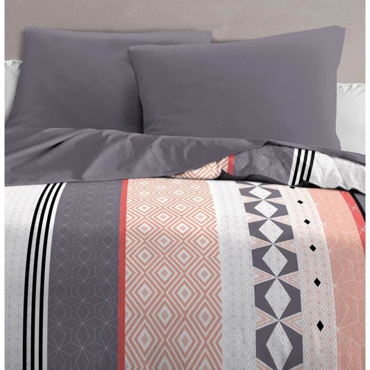 HOME PASSION BLING microfiber duvet set - 1 duvet cover 220 x 240 cm + 2 pillowcases 63 x 63 cm - Blue