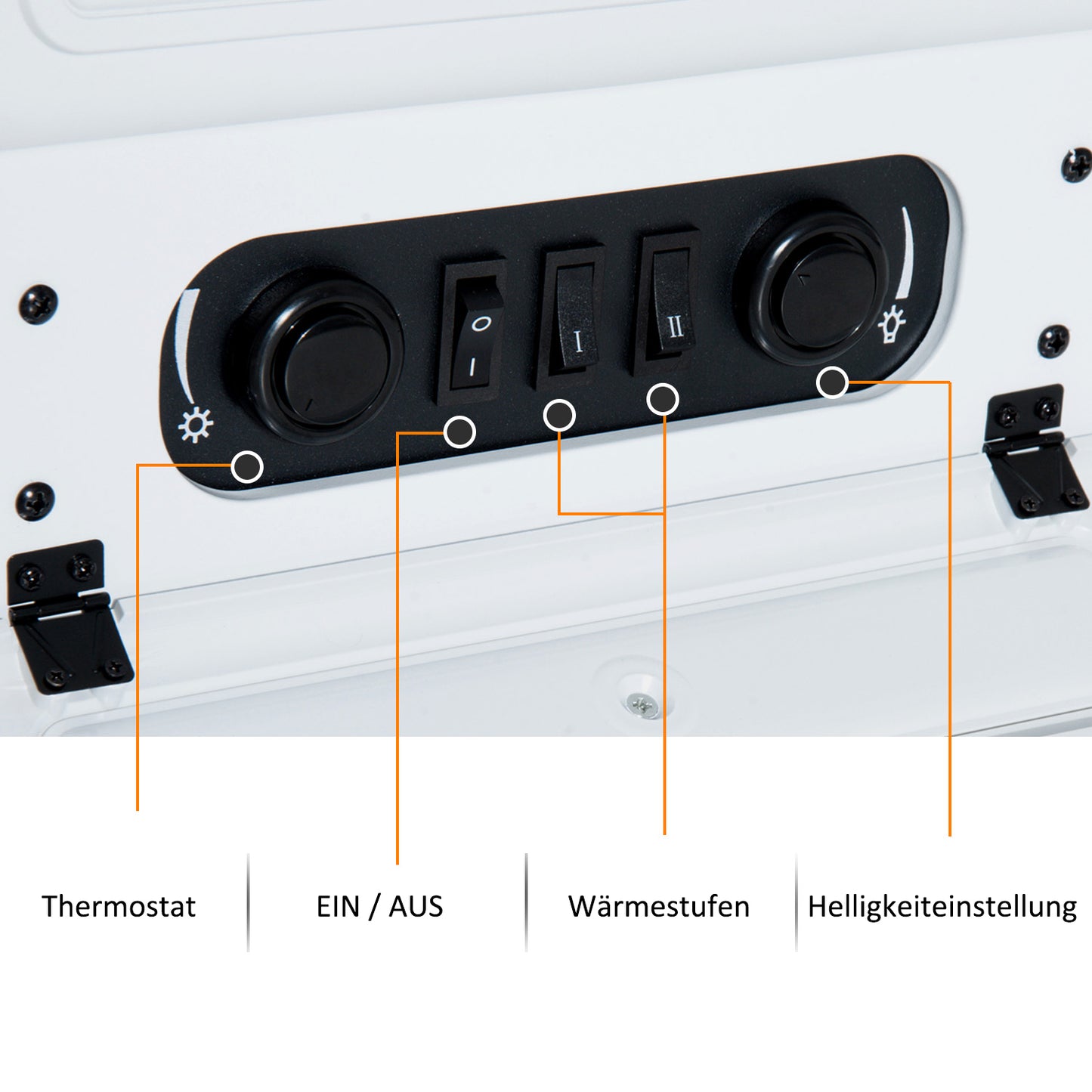 HOMCOM Elektrokamin mit Heizung, elektrischer Kamin mit LED Flammeneffekt, 950/1850W Dekokamin mit Thermostat, elektrisch Kaminfeuer mit Überhitzungs-Schutz, Kaminofen, Weiß